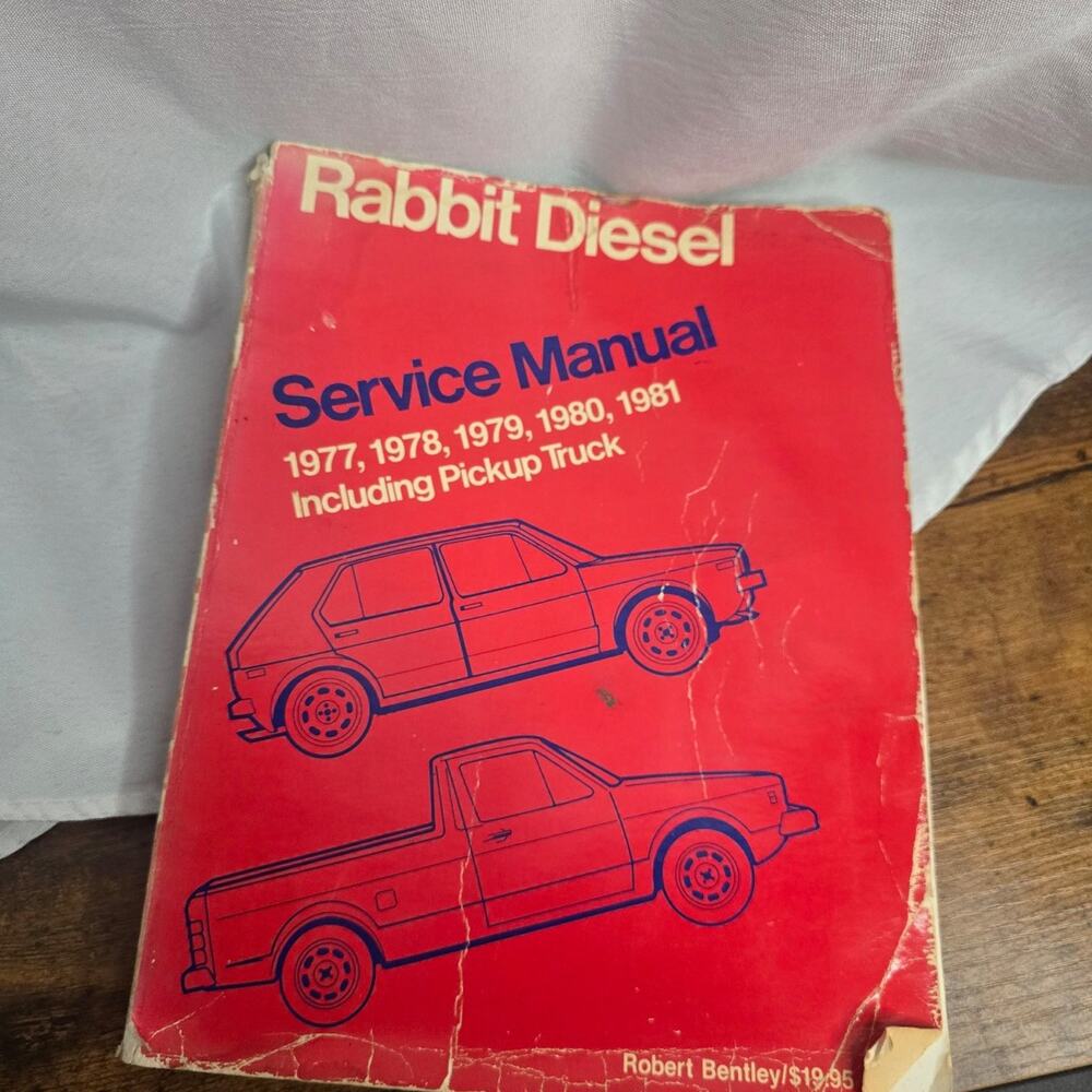 Volkswagen VW Rabbit 1977-1980 Shop Repair Service Manual AC Diesel Engine Guide